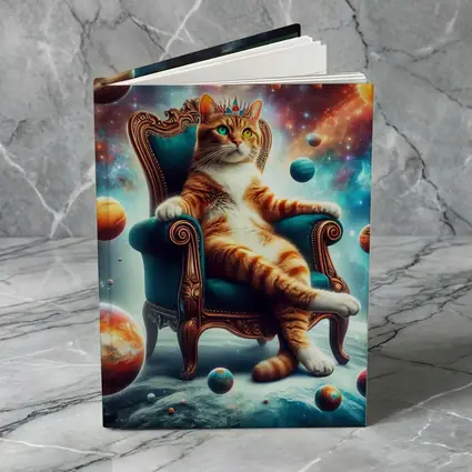 Royal Cat King Throne Space Planets