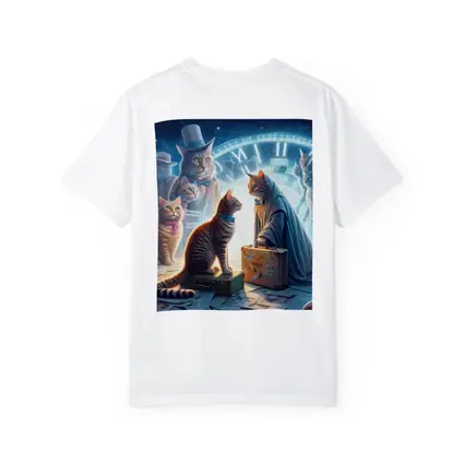 Cats Time Travel Fantasy Surreal Night Scene