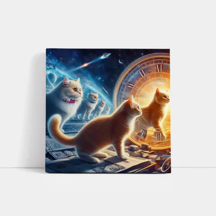 Cats Time Travel Space Money Fantasy Art