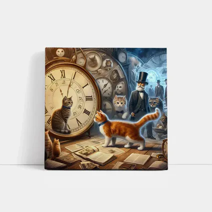 Cats Time Travel Fantasy Steampunk Scene