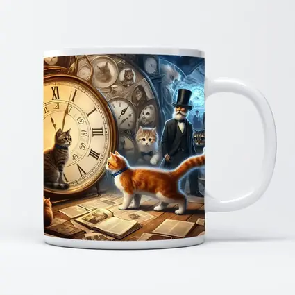 Cats Time Travel Fantasy Steampunk Scene