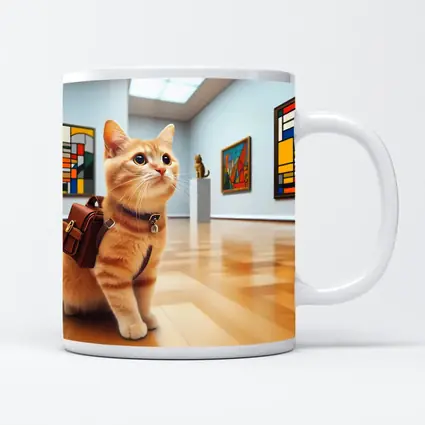 Orange Tabby Cat Art Gallery Museum