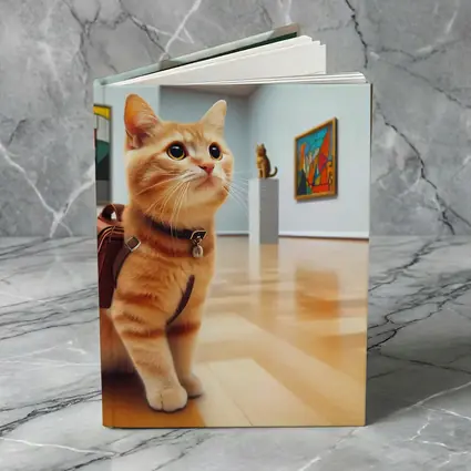 Orange Tabby Cat Art Gallery Museum