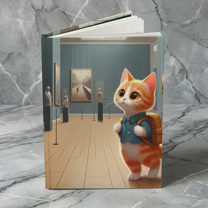 Cute Orange Cat Art Gallery Museum