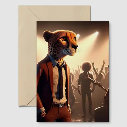 Cheetah Musician At Rock Concert Crowd