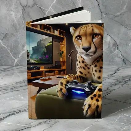 Cheetah Gaming Controller Cozy Living Room