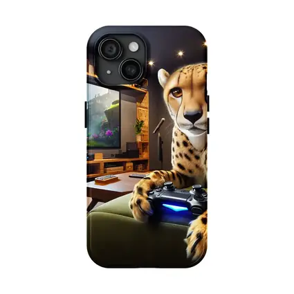 Cheetah Gaming Controller Cozy Living Room