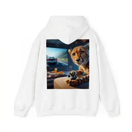Cheetah Playing Video Games Living Room
