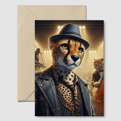 Cheetah Jazz Musician On Concert Stage