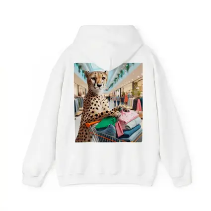 Cheetah Shopping In Busy Fashion Mall