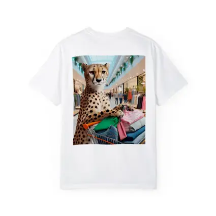 Cheetah Shopping In Busy Fashion Mall