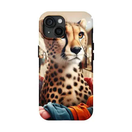 Cheetah Shopping in Busy Fashion Mall