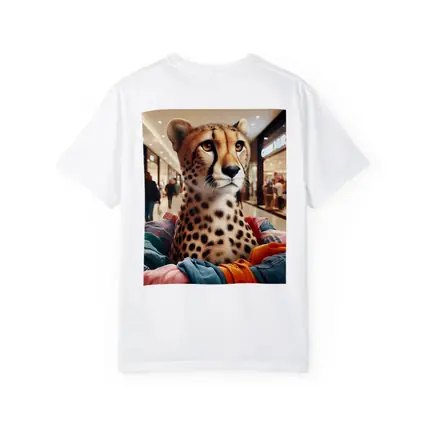 Cheetah Shopping in Busy Fashion Mall