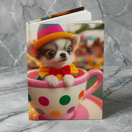 Chihuahua Puppy Clown Hat Teacup Carnival