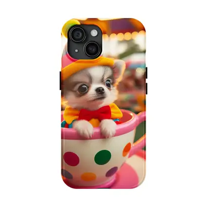 Chihuahua Puppy Clown Hat Teacup Carnival
