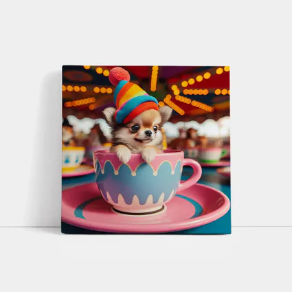 Chihuahua Puppy Teacup Ride Carnival Background