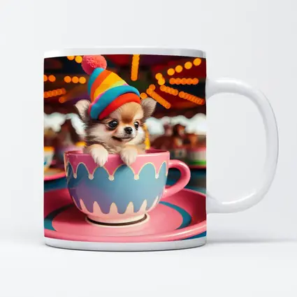 Chihuahua Puppy Teacup Ride Carnival Background