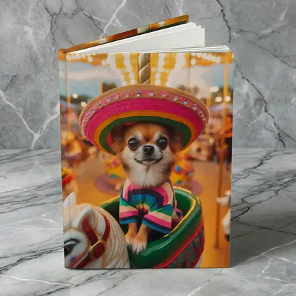 Chihuahua Sombrero Carousel Colorful Fair Background