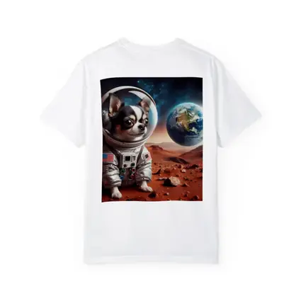 Chihuahua Astronaut on Mars Red Planet
