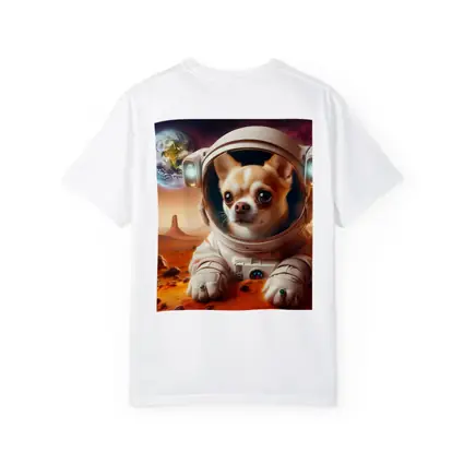 Chihuahua Astronaut on Mars Red Planet