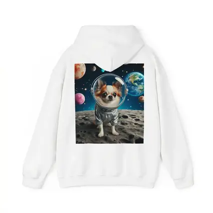 Chihuahua Astronaut Standing On Moon Surface