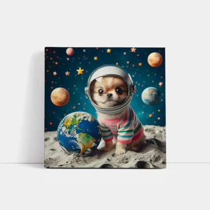Chihuahua Astronaut Puppy Space Planets Earth