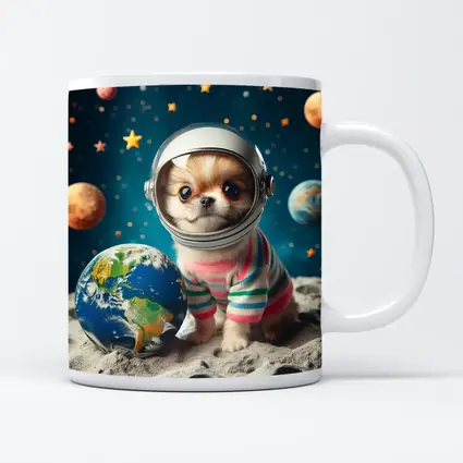 Chihuahua Astronaut Puppy Space Planets Earth