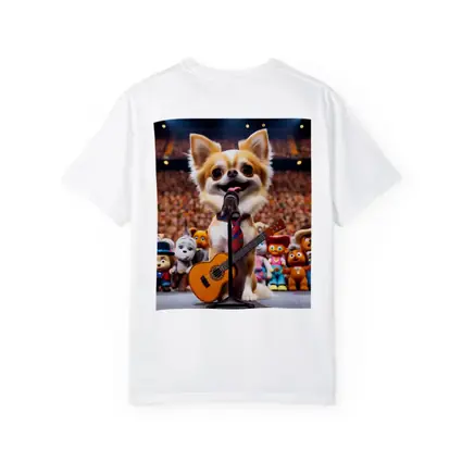 Chihuahua Rockstar Performing On Stage Concert