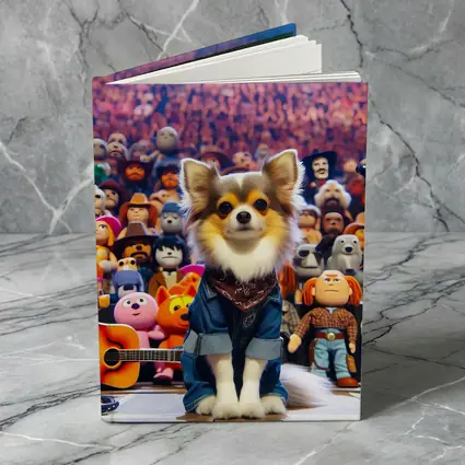 Chihuahua Dog On Stage Concert Crowd