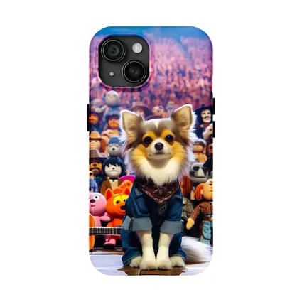 Chihuahua Dog On Stage Concert Crowd