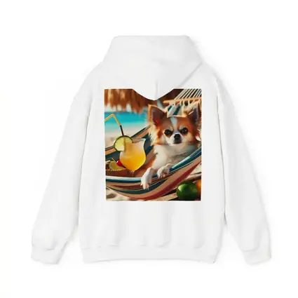 Chihuahua Relaxing on Beach Hammock Summer