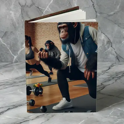 Chimpanzee Working Out In Gym Class