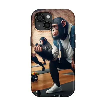 Chimpanzee Working Out In Gym Class