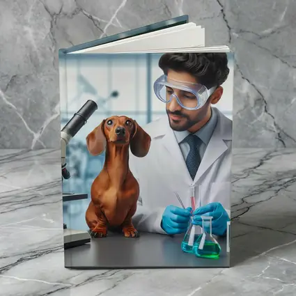 Dachshund Dog Scientist Laboratory Research Art
