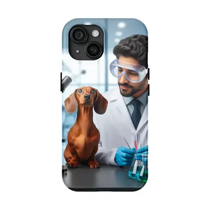 Dachshund Dog Scientist Laboratory Research Art