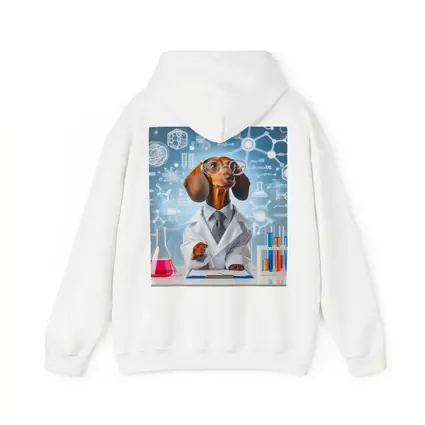 Dachshund Scientist Lab Coat Science Background