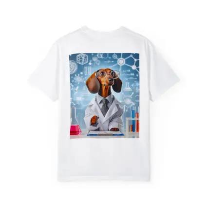 Dachshund Scientist Lab Coat Science Background