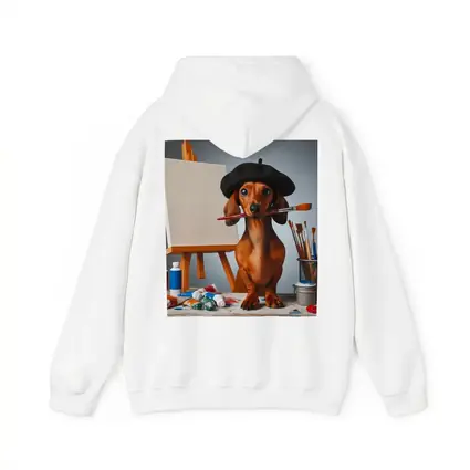 Dachshund Artist Beret Paintbrush Studio Art
