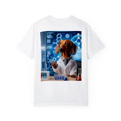 Dachshund Scientist Lab Coat Blue Laboratory