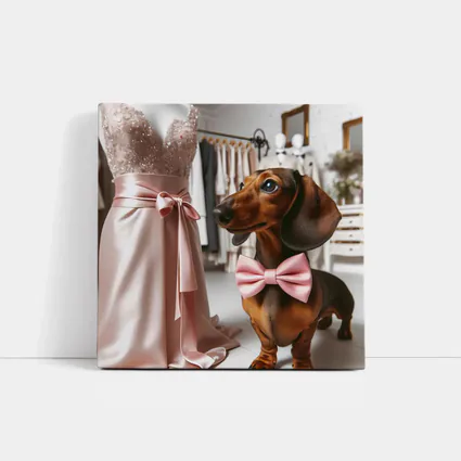 Dachshund Pink Bow Tie Boutique Shop