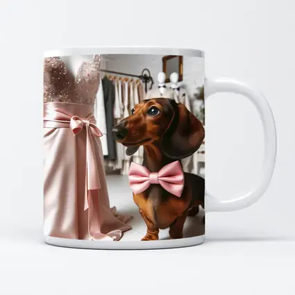 Dachshund Pink Bow Tie Boutique Shop