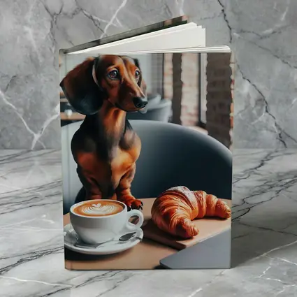 Dachshund Dog Coffee Shop Cafe Art