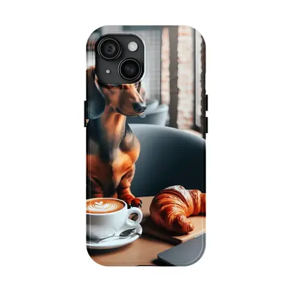 Dachshund Dog Coffee Shop Cafe Art