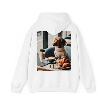 Dachshund Dog Coffee Shop Croissant Morning