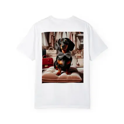 Dachshund With Bow Tie In Fashion Closet