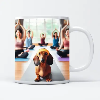 Dachshund Dog Yoga Class Studio