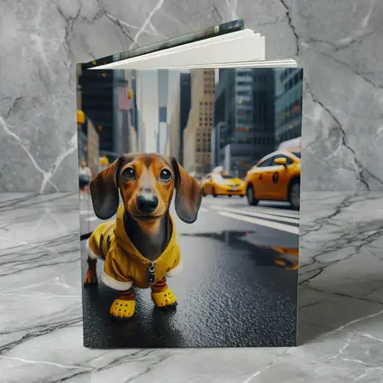 Dachshund Dog Yellow Outfit New York City