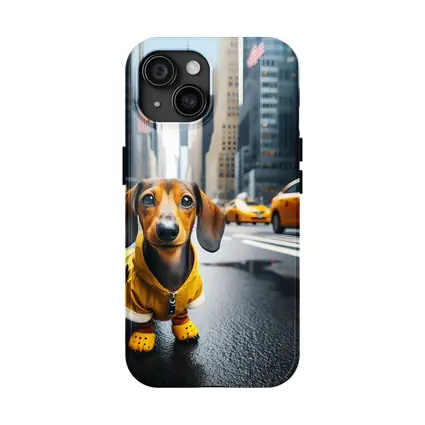 Dachshund Dog Yellow Outfit New York City