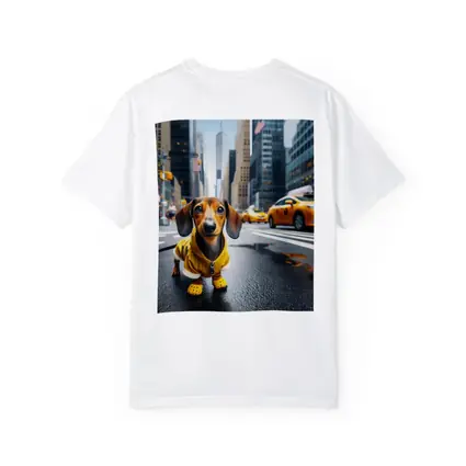 Dachshund Dog Yellow Outfit New York City
