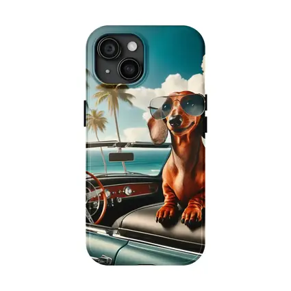 Dachshund Dog Sunglasses Retro Convertible Beach